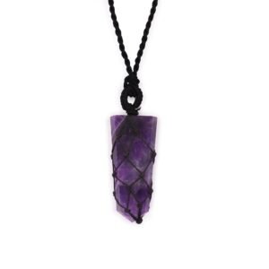 Intuition Flat Point Pendant Amethyst Gemstone