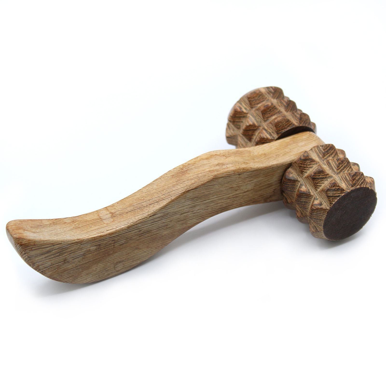 deep relief ribbed wooden hand roller Deep Relief Ribbed Wooden Hand Roller - Image 2