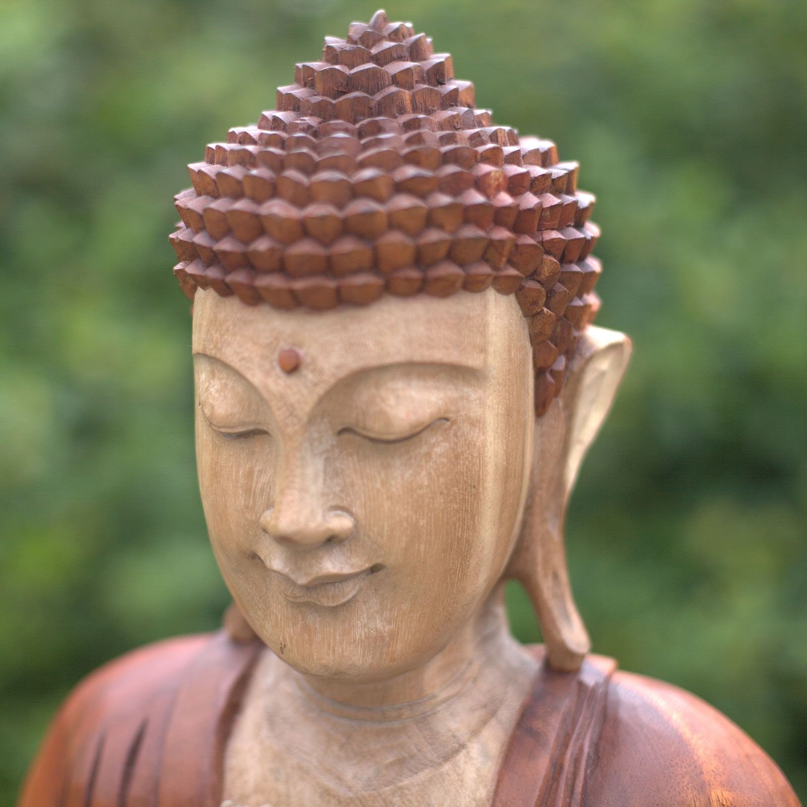 blessing calm buddha statue two hands suar Blessing Calm Buddha Statue Two Hands Suar - Image 2