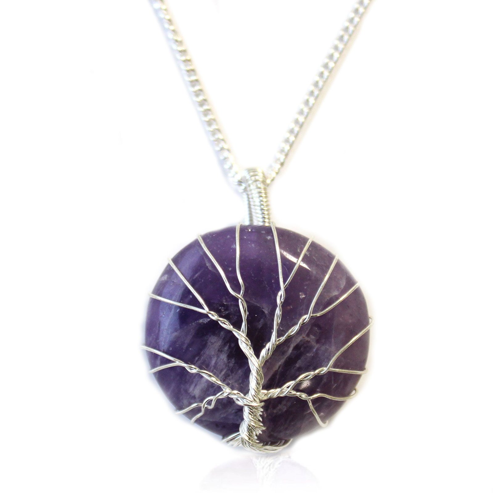 calming insight tree of life amethyst necklace Calming Insight Tree of Life Amethyst Necklace