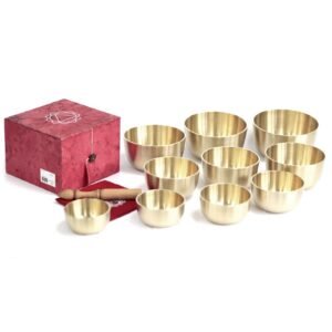 Complete Harmonic Meditation Bell Metal Bowl Set