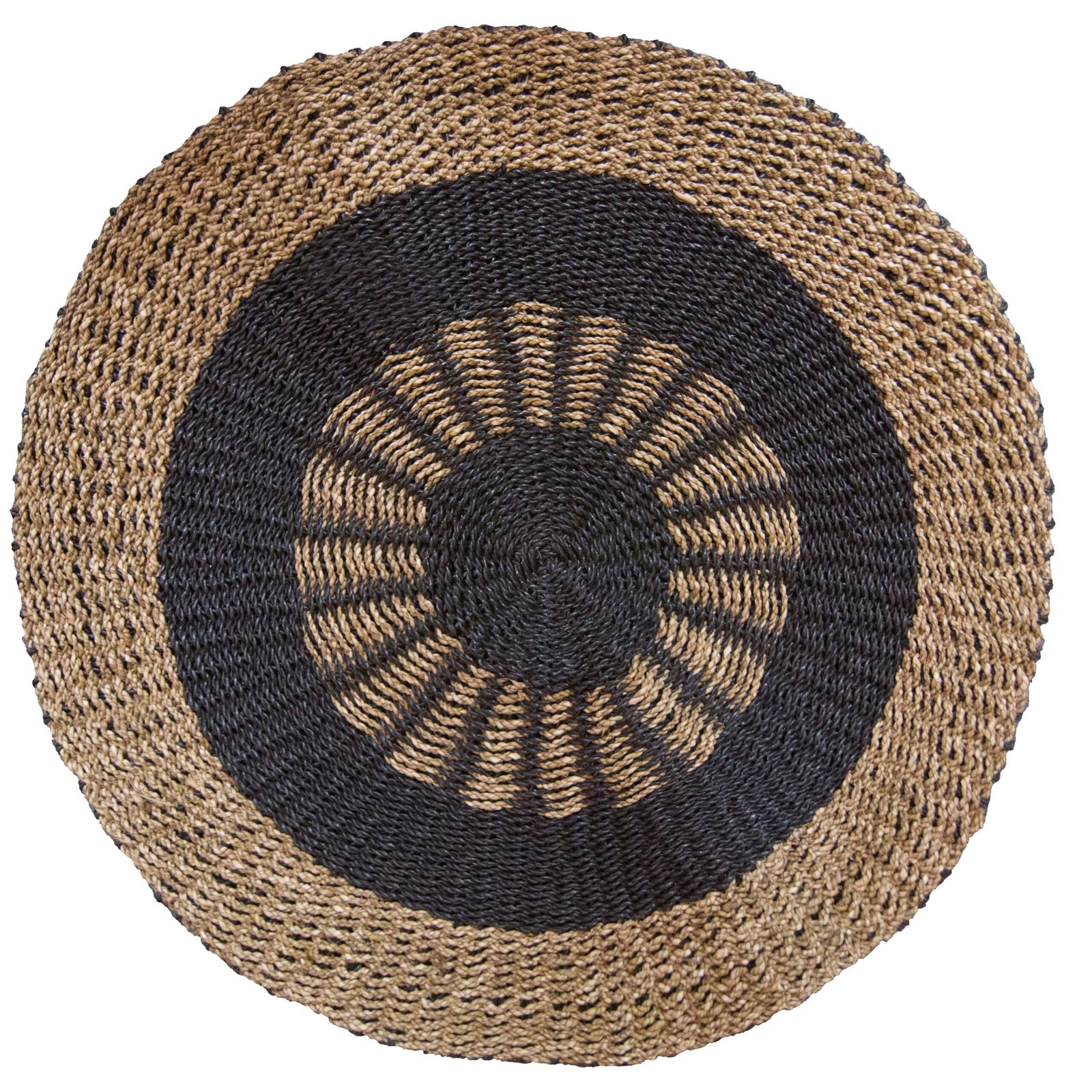 grounding glow round seagrass sun rug Grounding Glow Round Seagrass Sun Rug