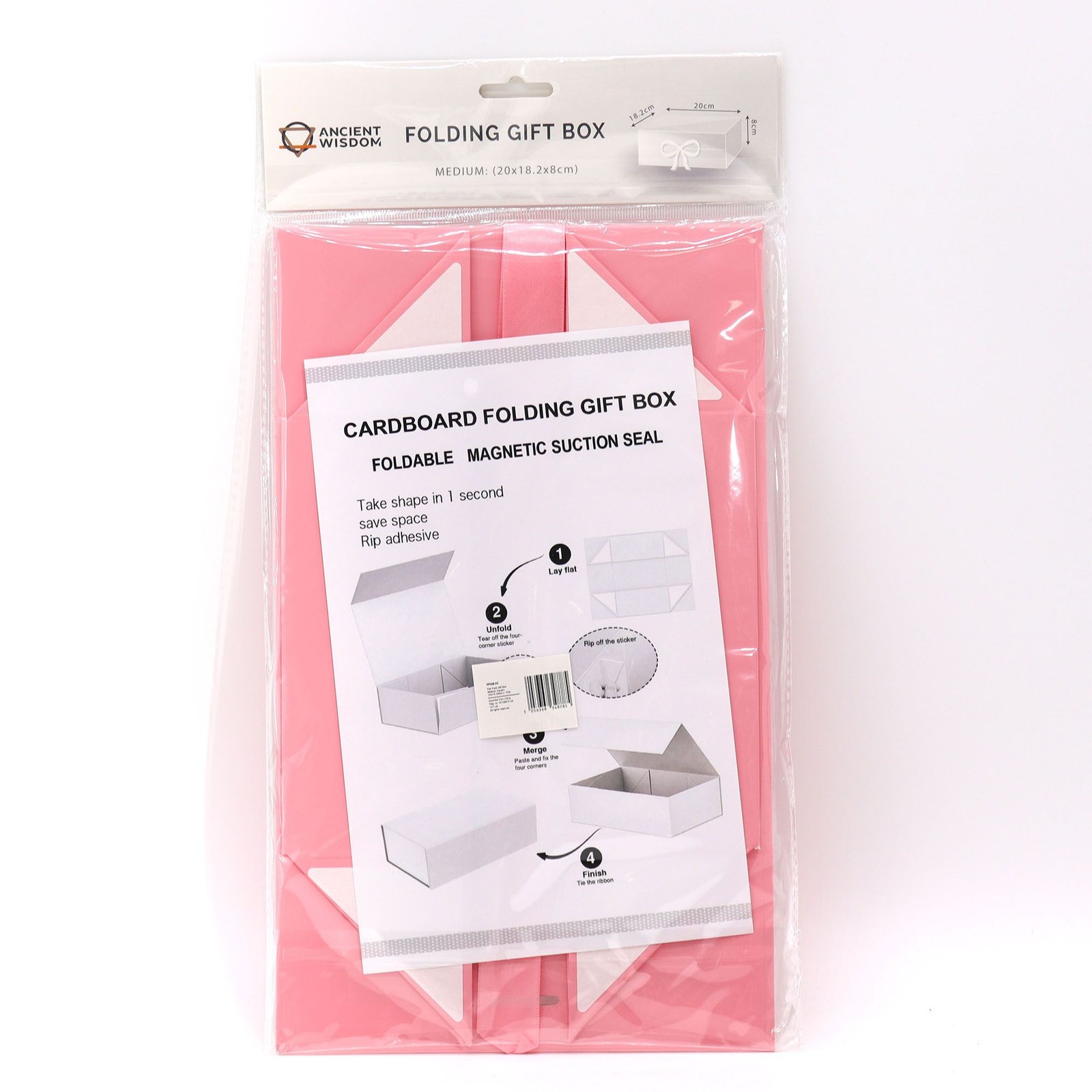 elegant gift box medium square pink Elegant Gift Box Medium Square Pink - Image 3