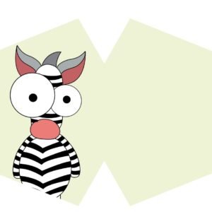 Playful Kids Face Mask Crazy Zebra