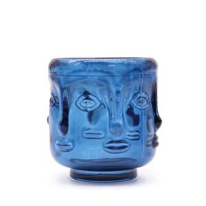 Tranquil Buddha Glass Candle Jars Royal Blue