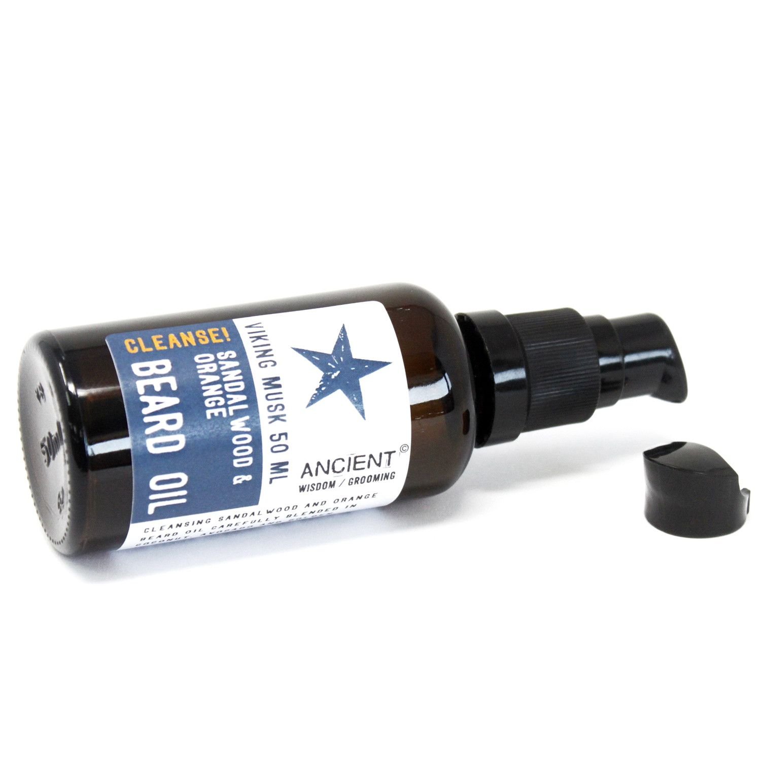 Čistiaci olej na bradu pomaranč santal 50ml Čistiaci olej na bradu pomaranč santal pižmo