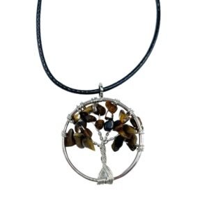 Grounding Strength Tree of Life Tiger Eye Pendant