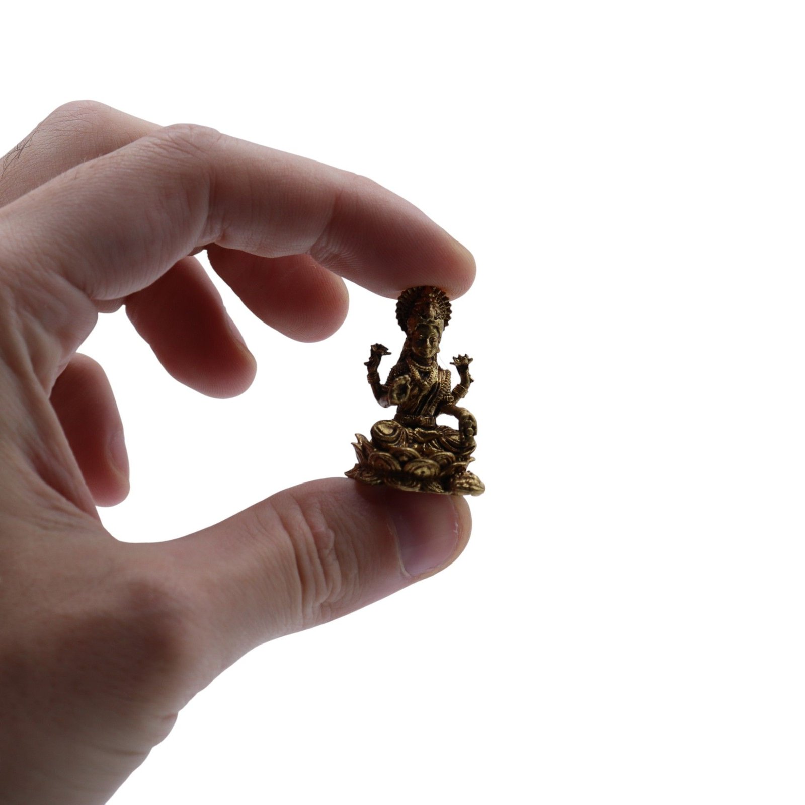 prosperity blessings miniature statue brass laxmi Prosperity Blessings Miniature Statue Brass Laxmi - Image 2