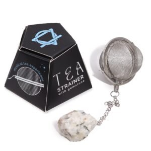 Intuitive Raw Crystal Tea Strainer Rainbow Moonstone