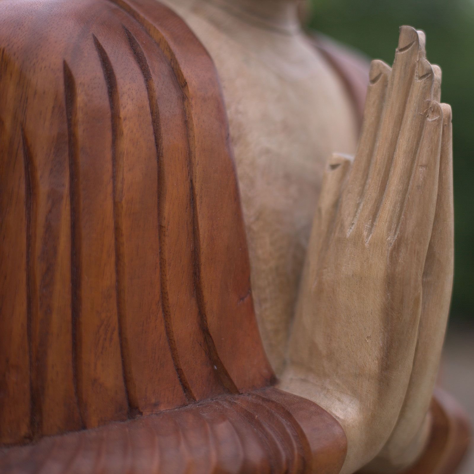 Učiaca Buddha socha suar drevo 60cm Učiaca Buddha socha z dreva suar 60cm – Obrázok 3