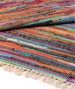 Calming Neutral Rag Rug Natural Cotton