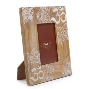 Harmonic Mandala Mango Wood Photo Frame White