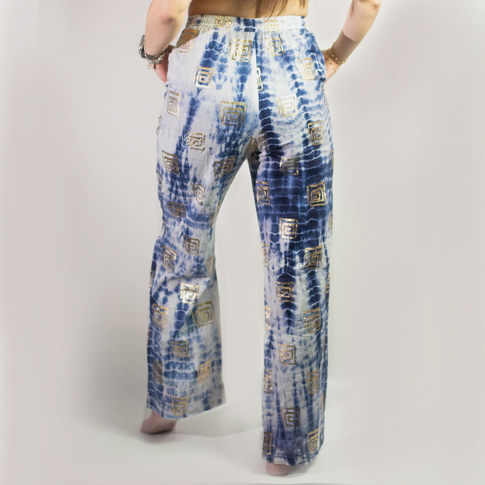 relaxed heritage lounge pants gold blue greek Relaxed Heritage Lounge Pants Gold Blue Greek - Image 3
