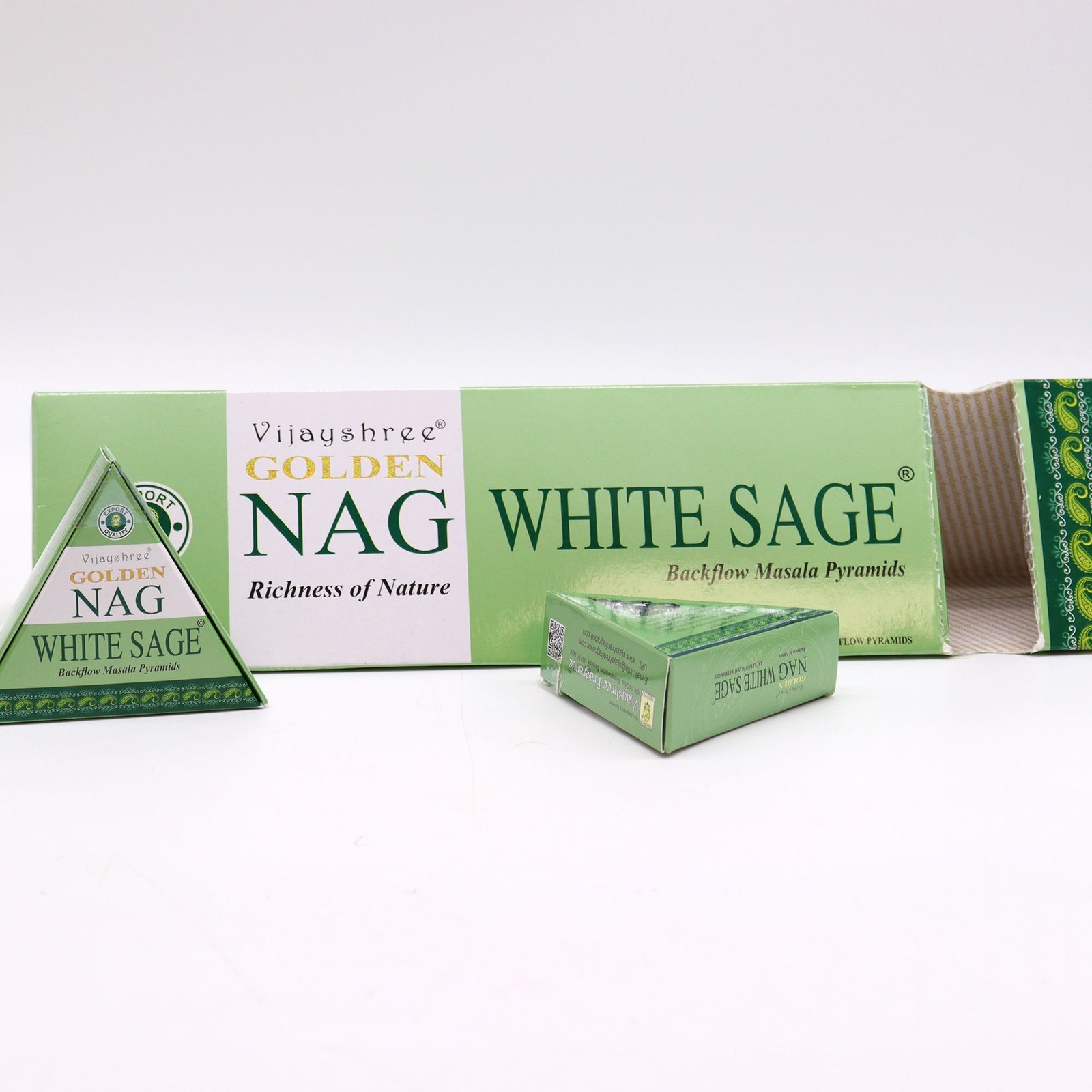 purifying backflow incense cones golden nag white sage Purifying Backflow Incense Cones Golden Nag White Sage - Image 3