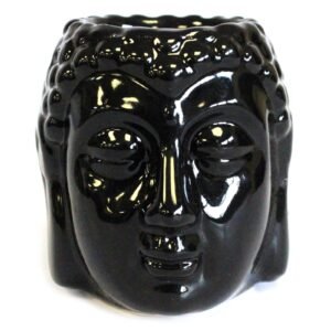 Deep Stillness Black Buddha Ceramic Oil Burner