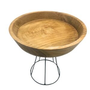 Elevated Serving Bowl Large Teak Wood