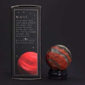 Courage Igniting Red Jasper Planet Sphere