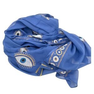 Protective Boho Pario Rich Blue Gold Evil Eye