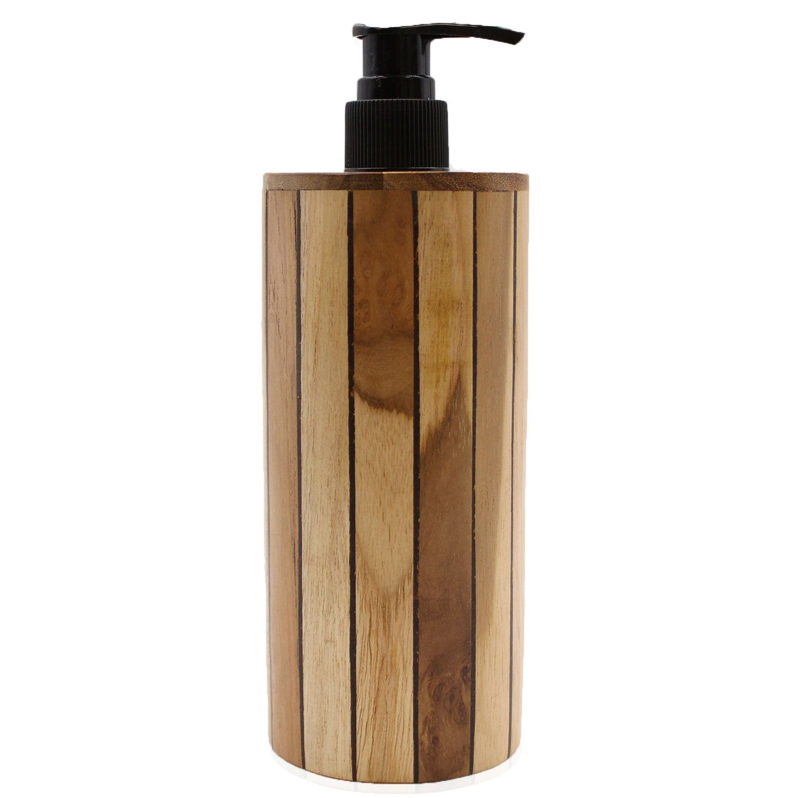 elegant bathroom soap dispenser round teakwood Elegant Bathroom Soap Dispenser Round Teakwood
