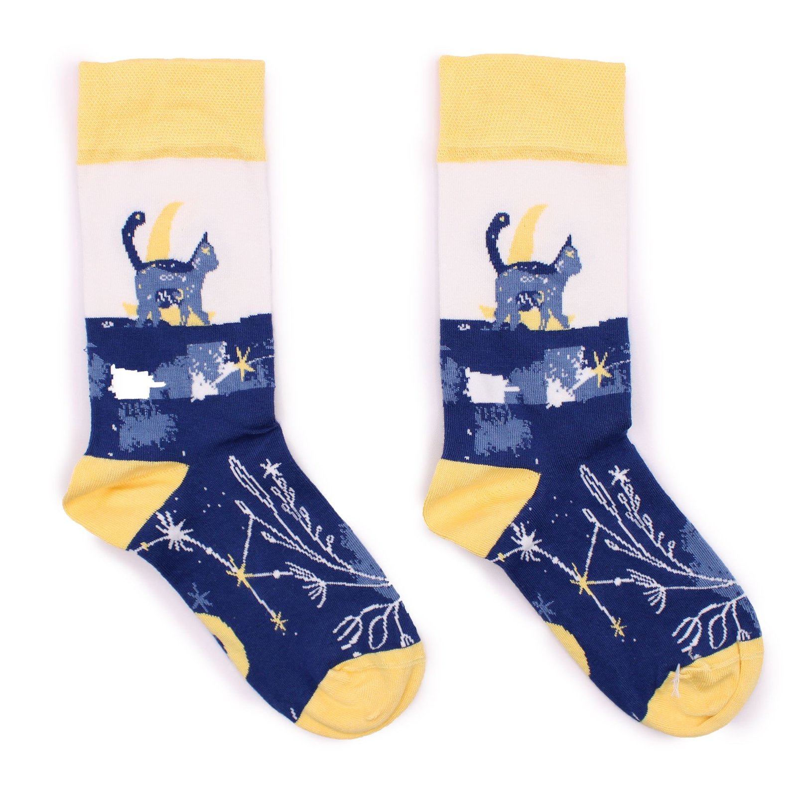 mystic comfort bamboo socks midnight cat Mystic Comfort Bamboo Socks Midnight Cat