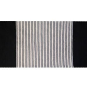 Modern Balance Indian Cotton Runner Black Grey