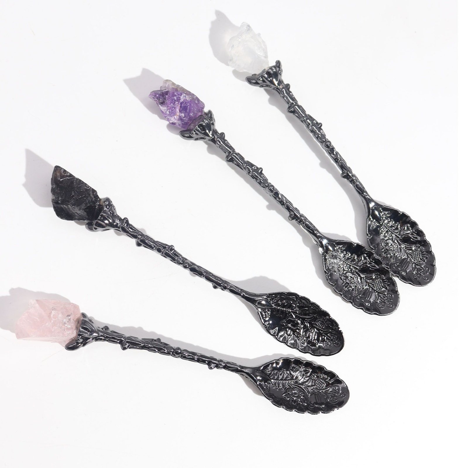 mystic ritual gemstone dark silver spoon set Mystic Ritual Gemstone Dark Silver Spoon Set - Image 4