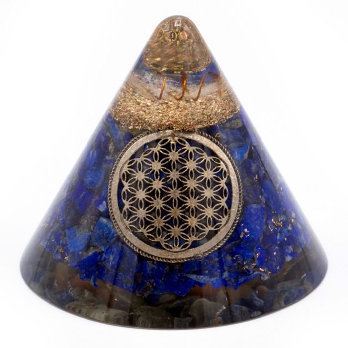 intuition orgonite cone lapis quartz mandala Intuition Orgonite Cone Lapis Quartz Mandala