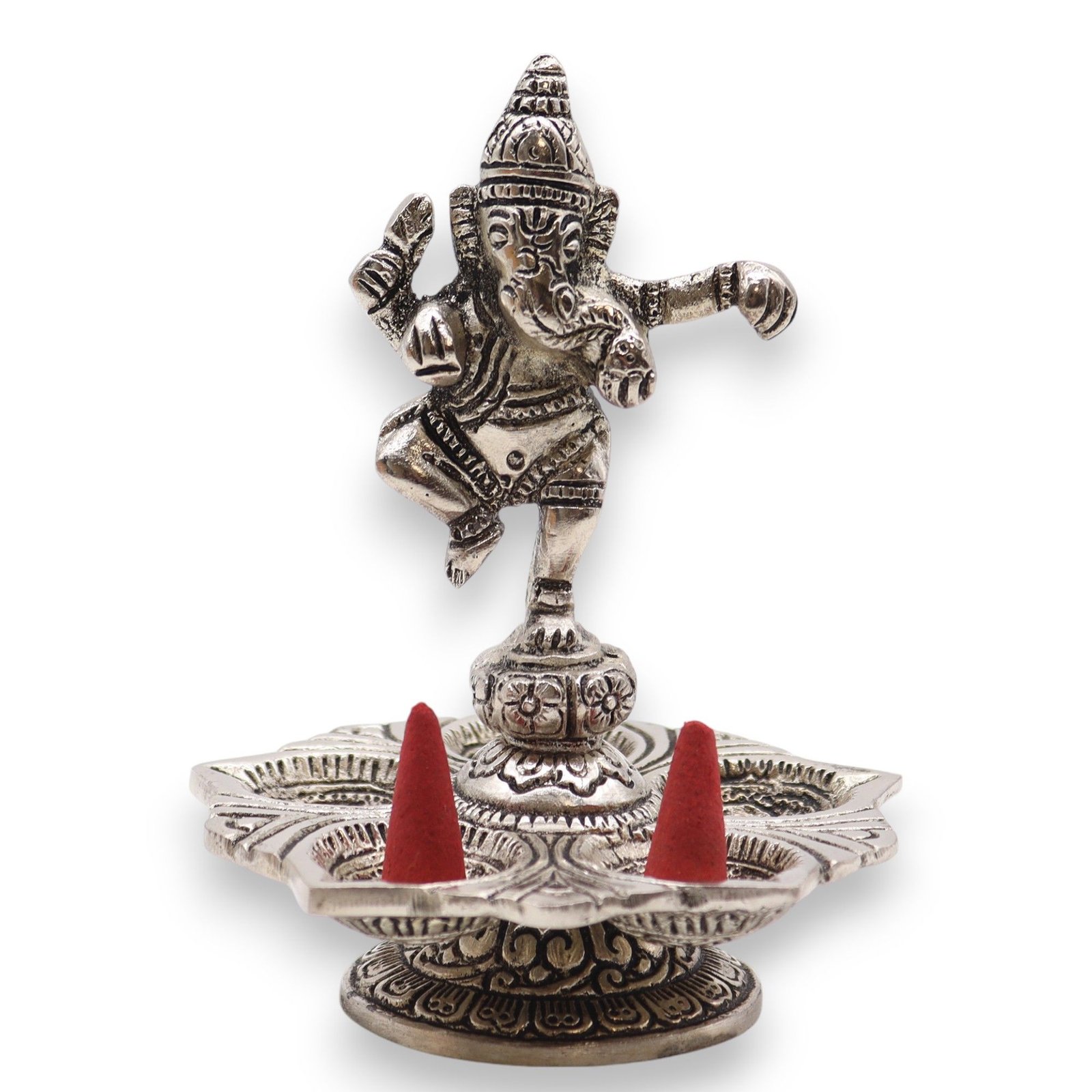 joyful ganesha dance incense holder metal Joyful Ganesha Dance Incense Holder Metal - Image 4