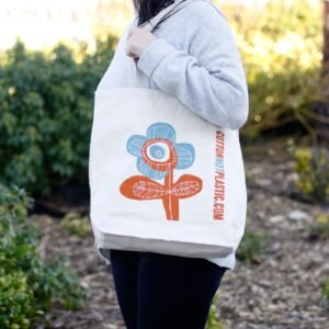 Blooming Joy Reusable Cotton Tote Bag