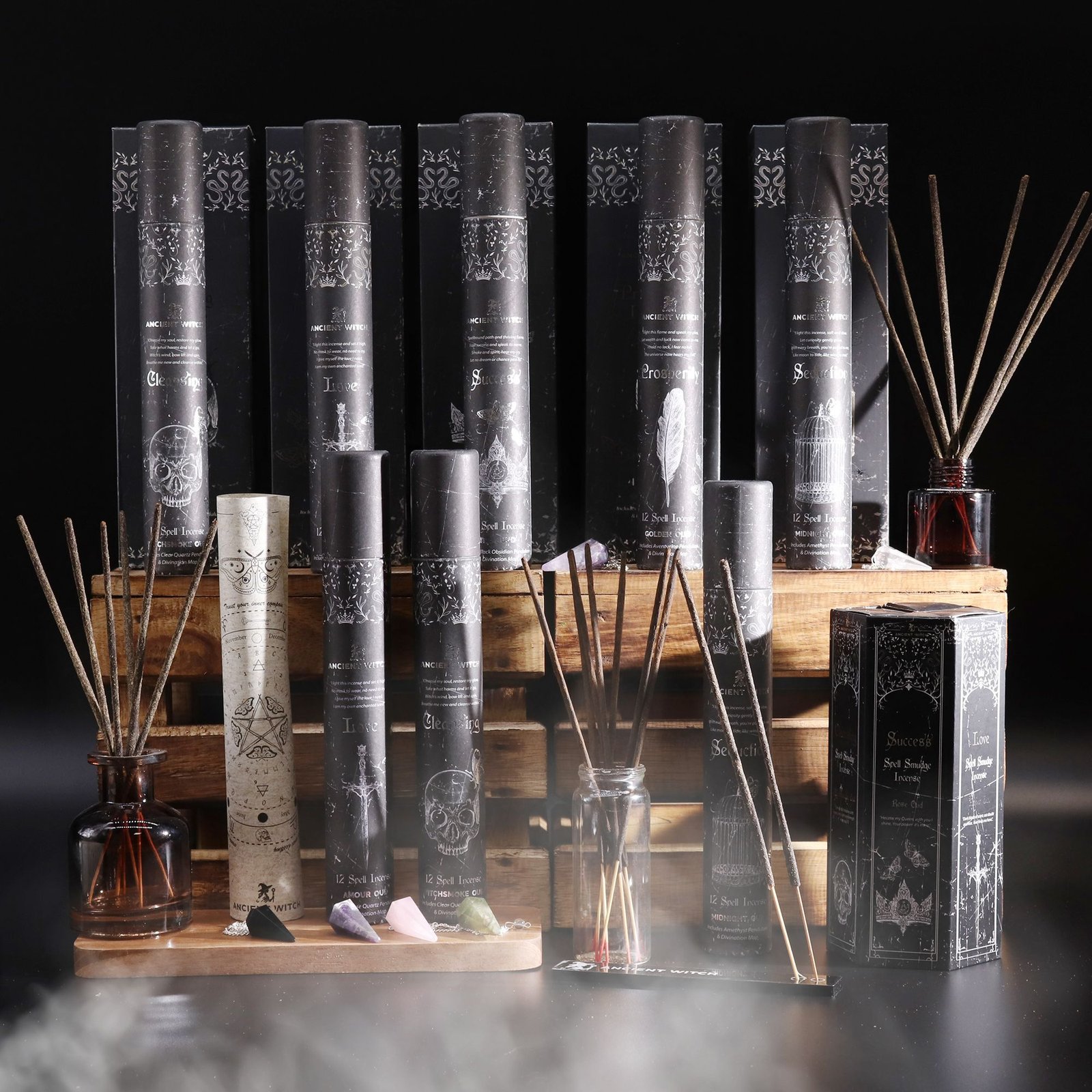focused intention ritual incense with obsidian Focused Intention Ritual Incense with Obsidian - Image 5