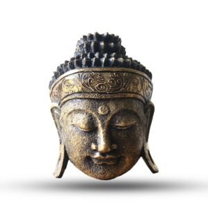 Serene Radiance Buddha Head Gold Albasia