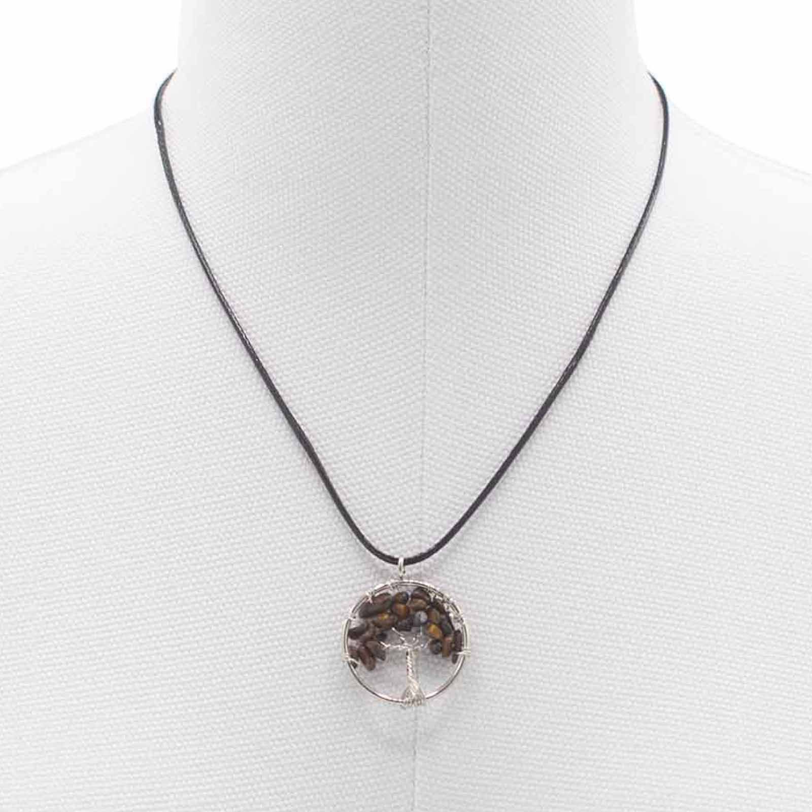 grounding strength tree of life tiger eye pendant Grounding Strength Tree of Life Tiger Eye Pendant - Image 3