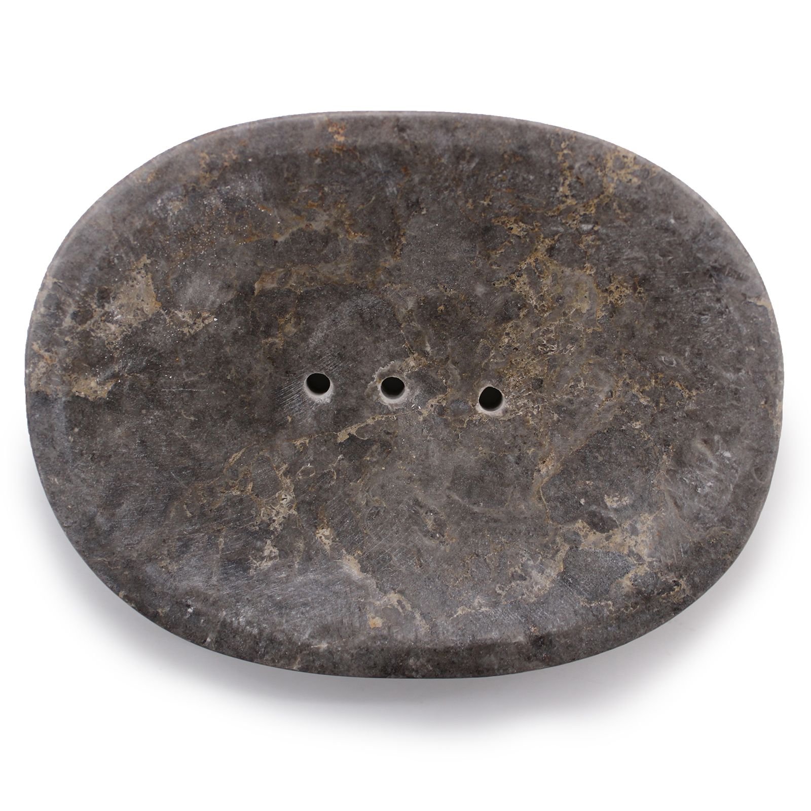 balanced stone soap dish grey marble Balanced Stone Soap Dish Grey Marble - Image 2