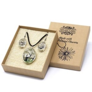 Serene Tree of Life White Floral Jewelry