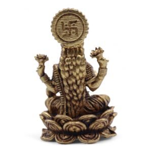 Abundant Prosperity Miniature Statue Brass Laxmi