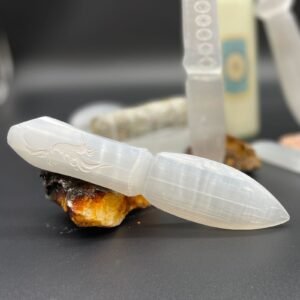 Past Releasing Selenite Ritual Athame Knife