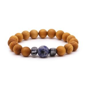 Clarity Cedarwood Throat Chakra Bangle Sodalite