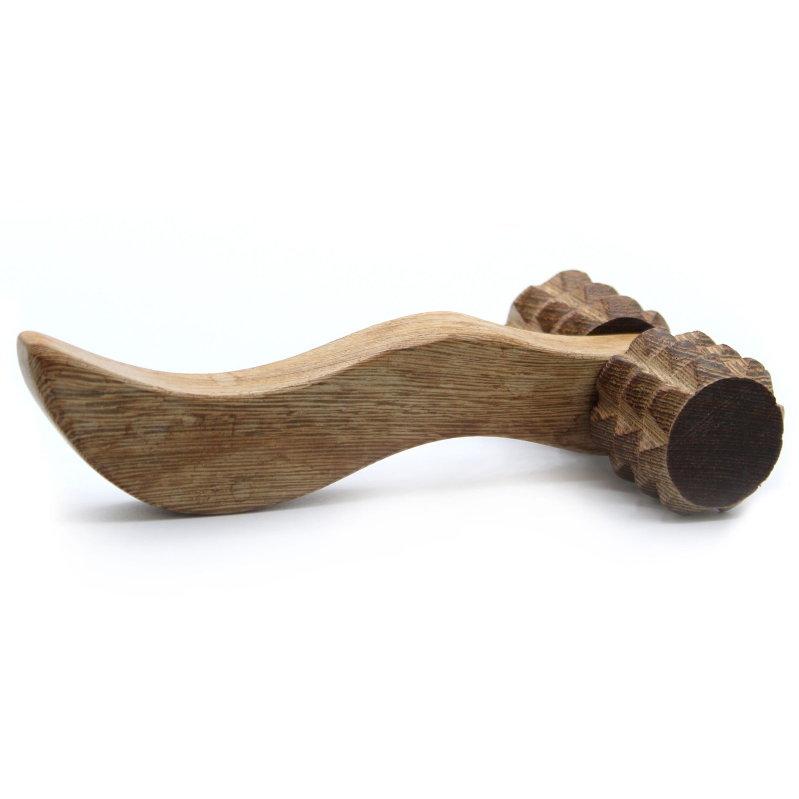 deep relief ribbed wooden hand roller Deep Relief Ribbed Wooden Hand Roller