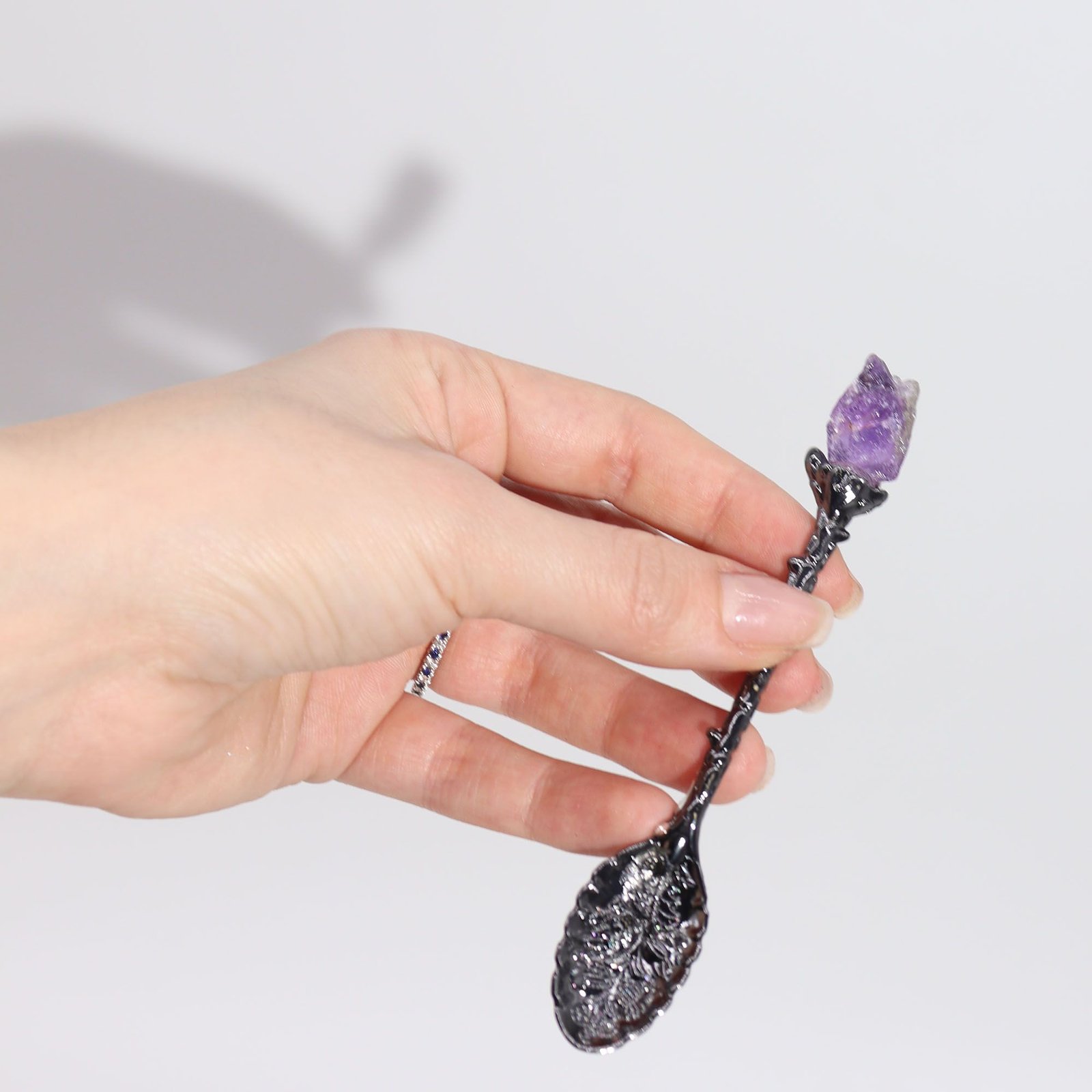 mystic ritual gemstone dark silver spoon set Mystic Ritual Gemstone Dark Silver Spoon Set - Image 5