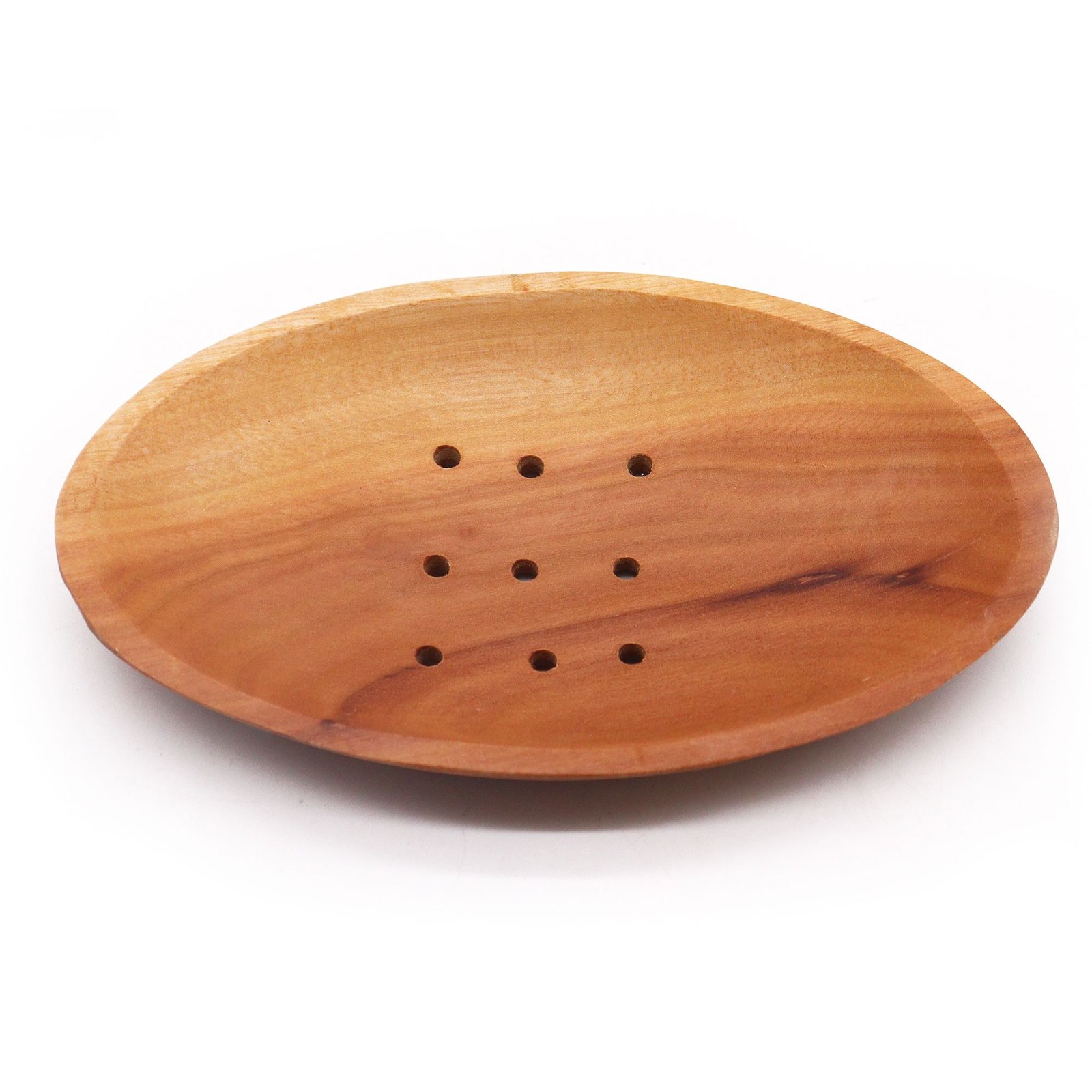 minimalist oval mahogany wood soap dish Minimalist Oval Mahogany Wood Soap Dish - Image 2