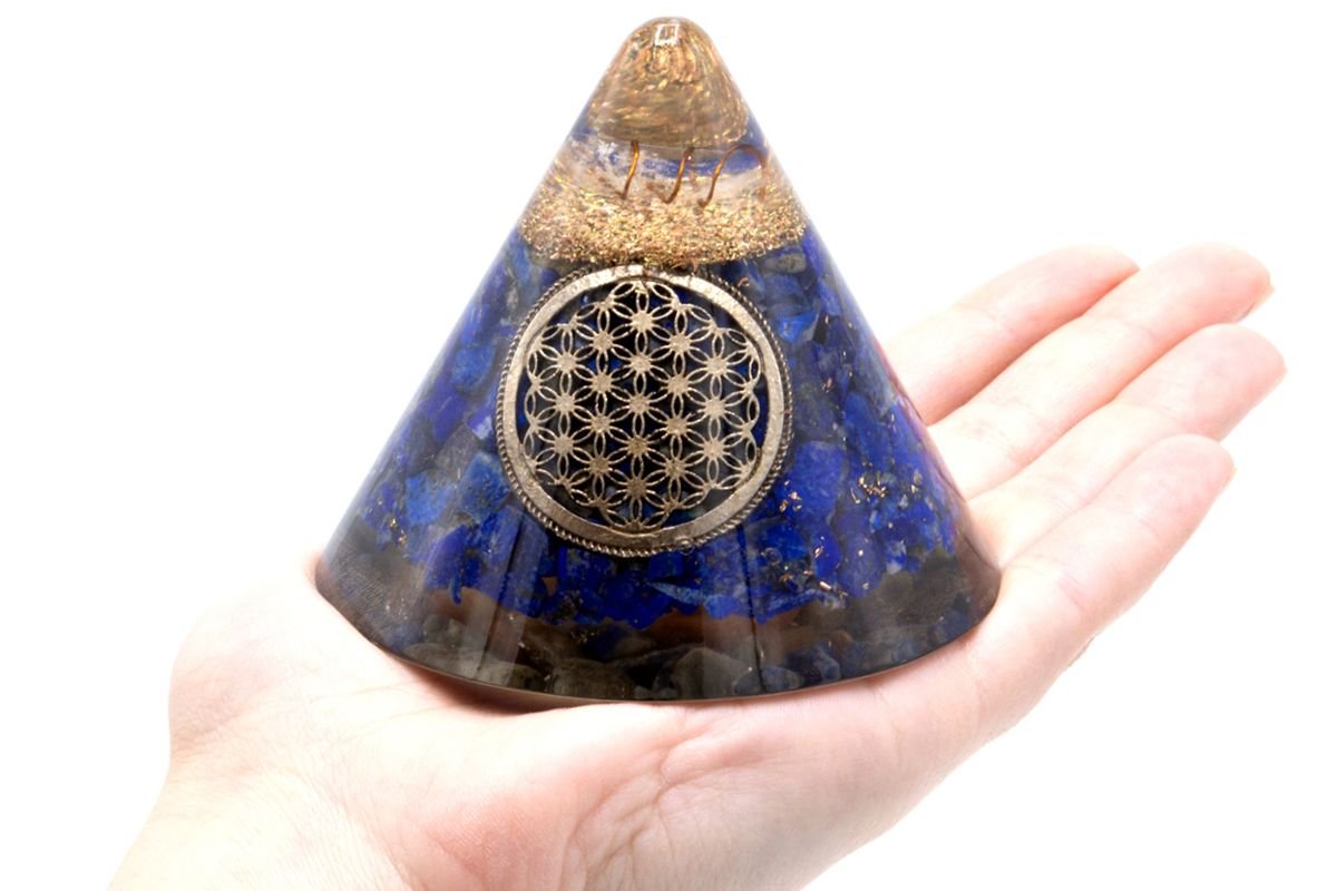 intuition orgonite cone lapis quartz mandala Intuition Orgonite Cone Lapis Quartz Mandala - Image 2
