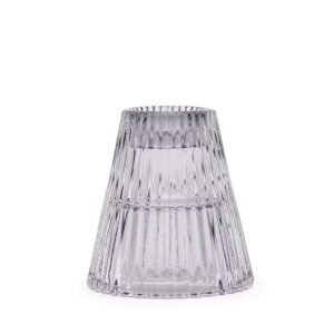 Versatile Glass Candle Holders Midnight Grey Duo