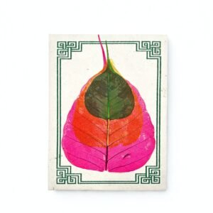Mindful Reflection Notebook Handmade Lokta Bodhi Leaf