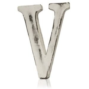 Personalised Shabby Chic Decorative Letter V