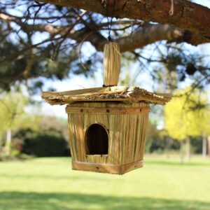 Cozy Haven Small Square Seagrass Bird House