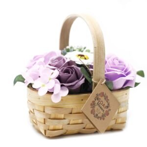 Calming Bath Soap Flower Basket Lilac