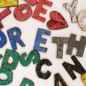 Heartfelt Wall Art Rustic Bark Letter Set