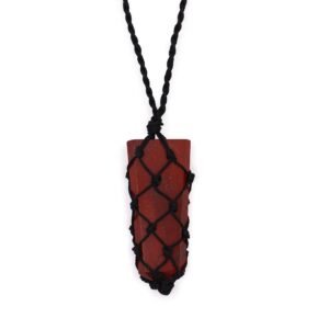 Grounding Flat Point Pendant Red Jasper