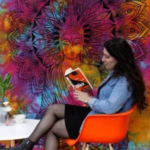 Enchanted Winter Tree Cotton Single Bedspread