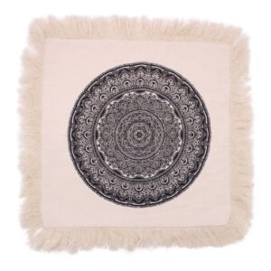 Calming Mandala Cushion Traditional Black 45x45